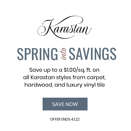 karastan spring sale background