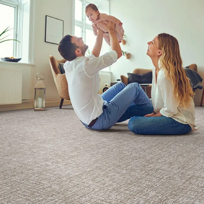 Family Playing on Carpet Flooring | Ambassador Flooring
