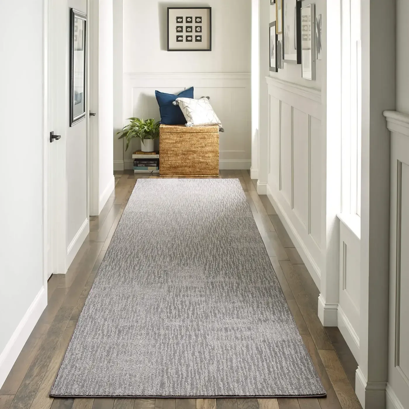 DynamicVision-HDE96-00501-Houndstooth-Hallway-2-V A long, grey Shaw Floors area rug | Ambassador Flooring