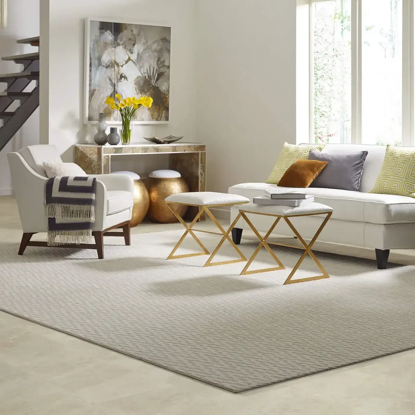 Oasis-CS72Q-00200-Beige-RUG A beige Shaw Floors area rug | Ambassador Flooring